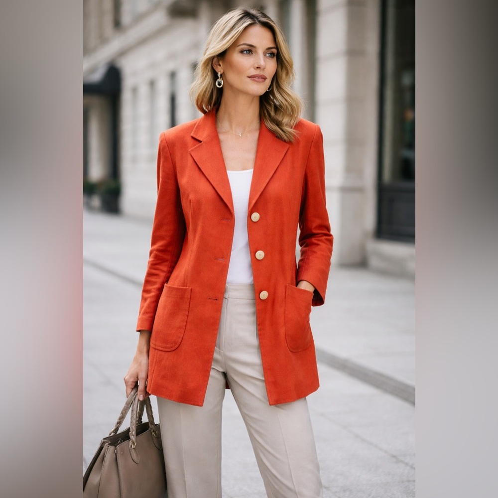 Boglioli Women's Bold Orange Blazer